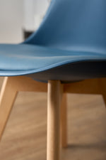 Rocco Tulip Dining Chairs - Navy Blue - Bargainia.com - 