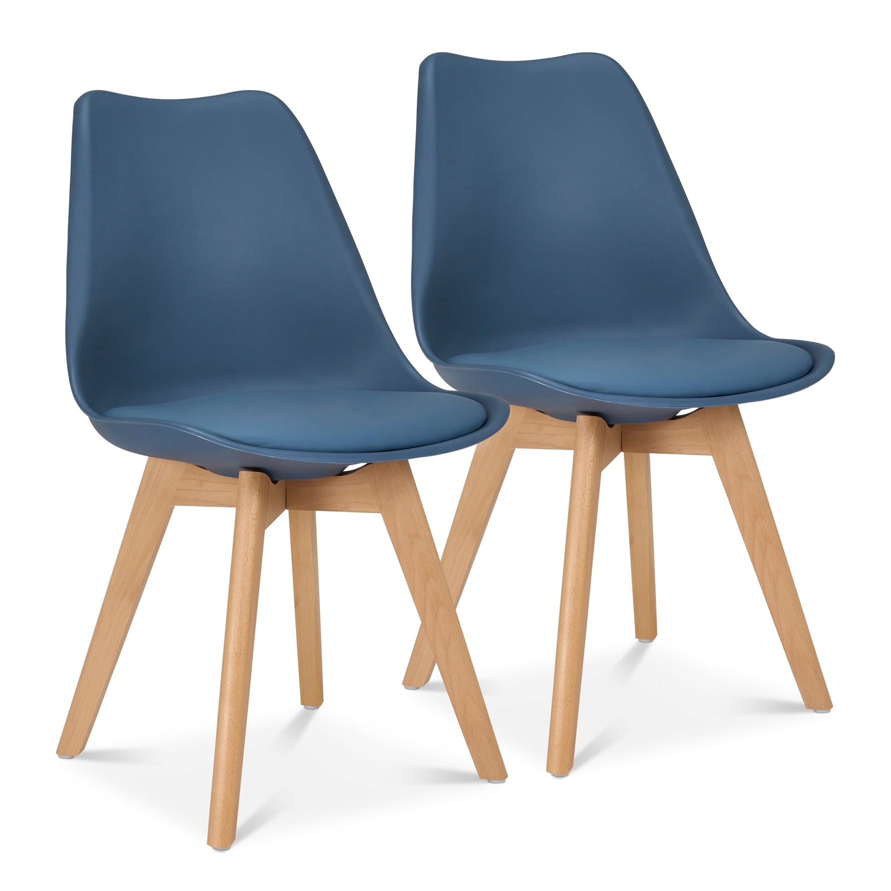 Rocco Tulip Dining Chairs - Navy Blue - Bargainia.com - 