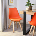 Rocco Tulip Dining Chairs - Orange - Bargainia.com - 5056536103451