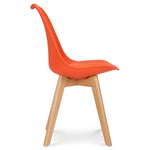 Rocco Tulip Dining Chairs - Orange - Bargainia.com - 5056536135056