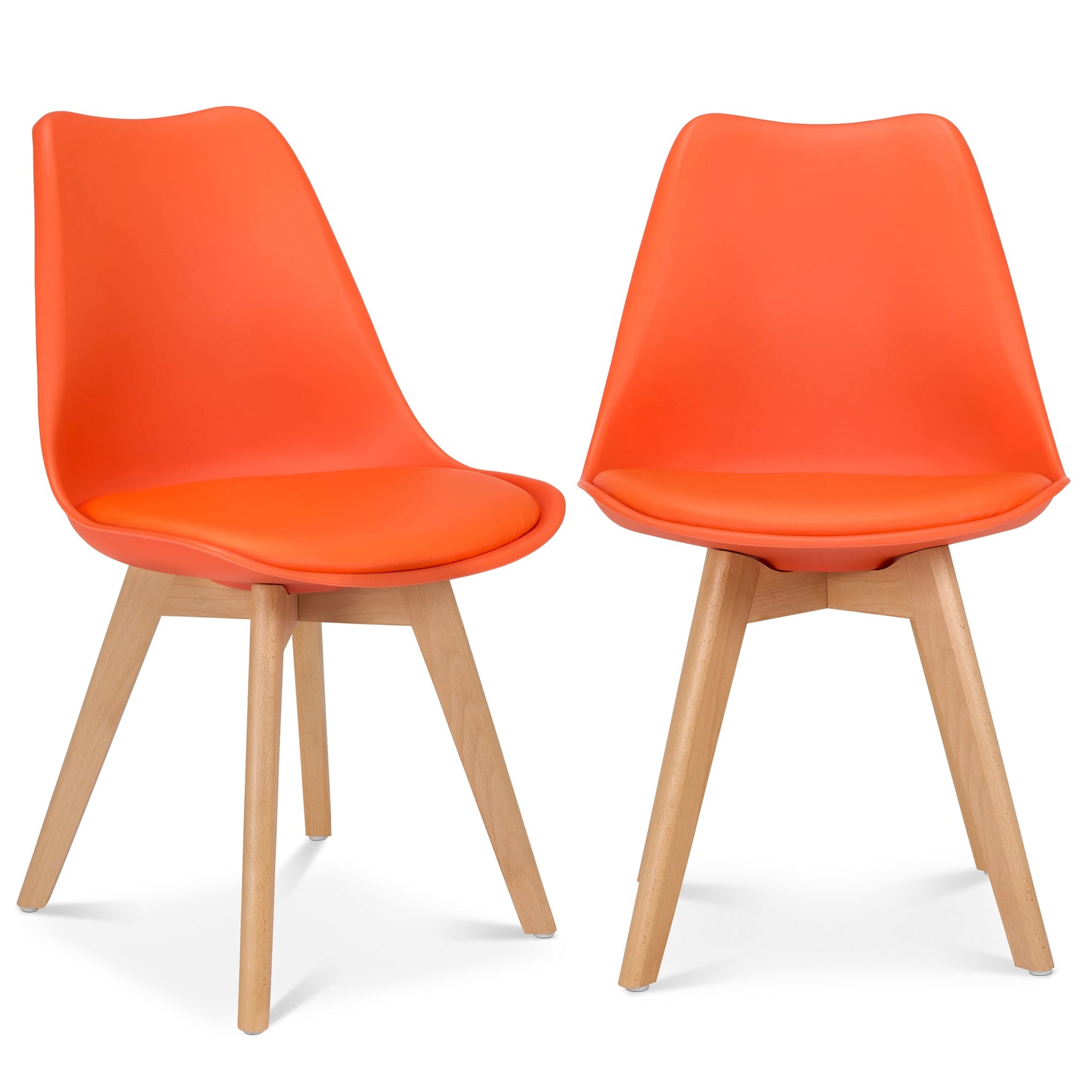 Rocco Tulip Dining Chairs - Orange - Bargainia.com - 5056536135179