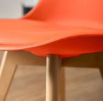 Rocco Tulip Dining Chairs - Orange - Bargainia.com - 5056536135179