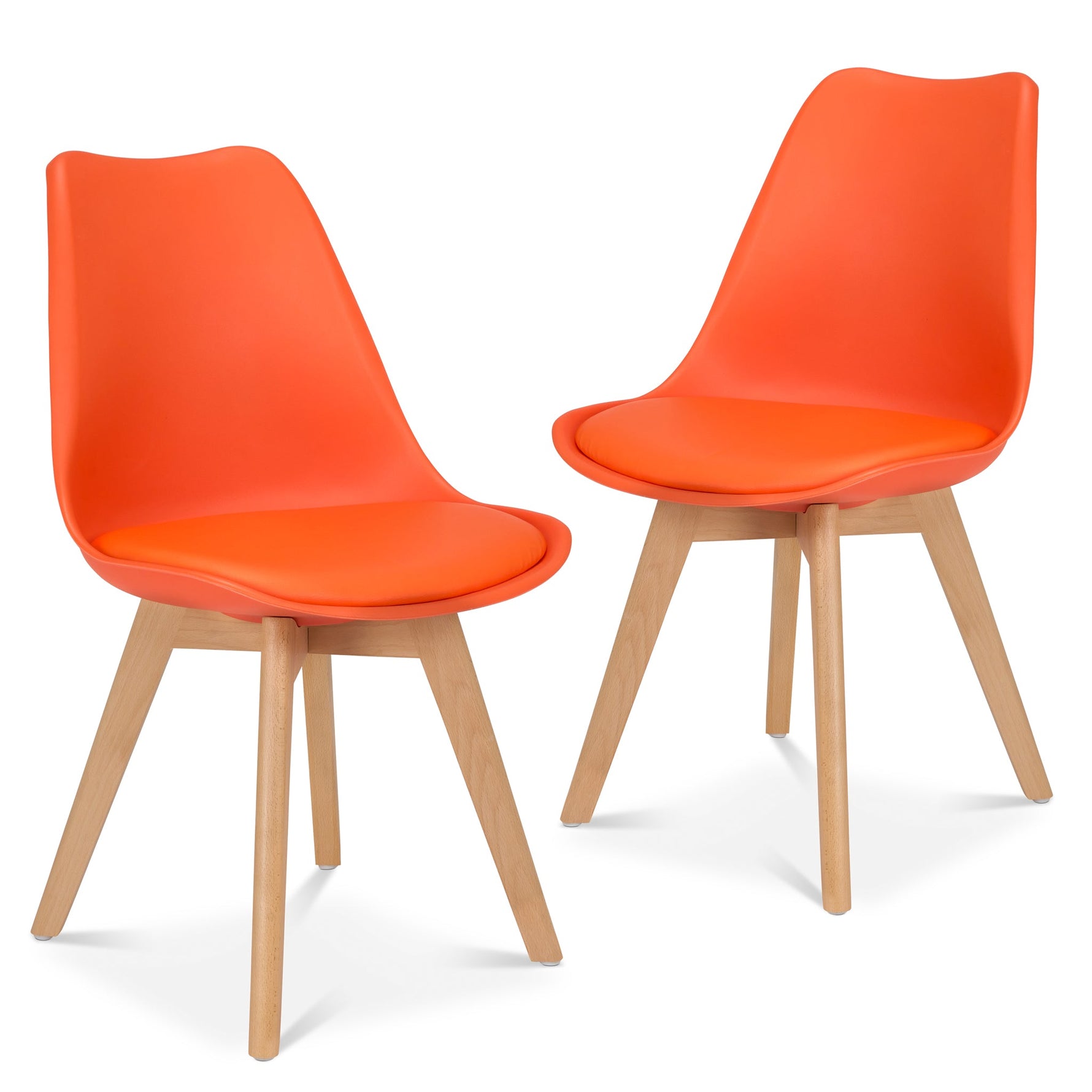 Rocco Tulip Dining Chairs - Orange - Bargainia.com - 5056536135179