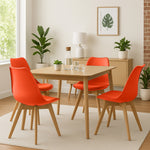 Rocco Tulip Dining Chairs - Orange - Bargainia.com - 5056536135179