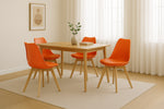 Rocco Tulip Dining Chairs - Orange - Bargainia.com - 5056536135179