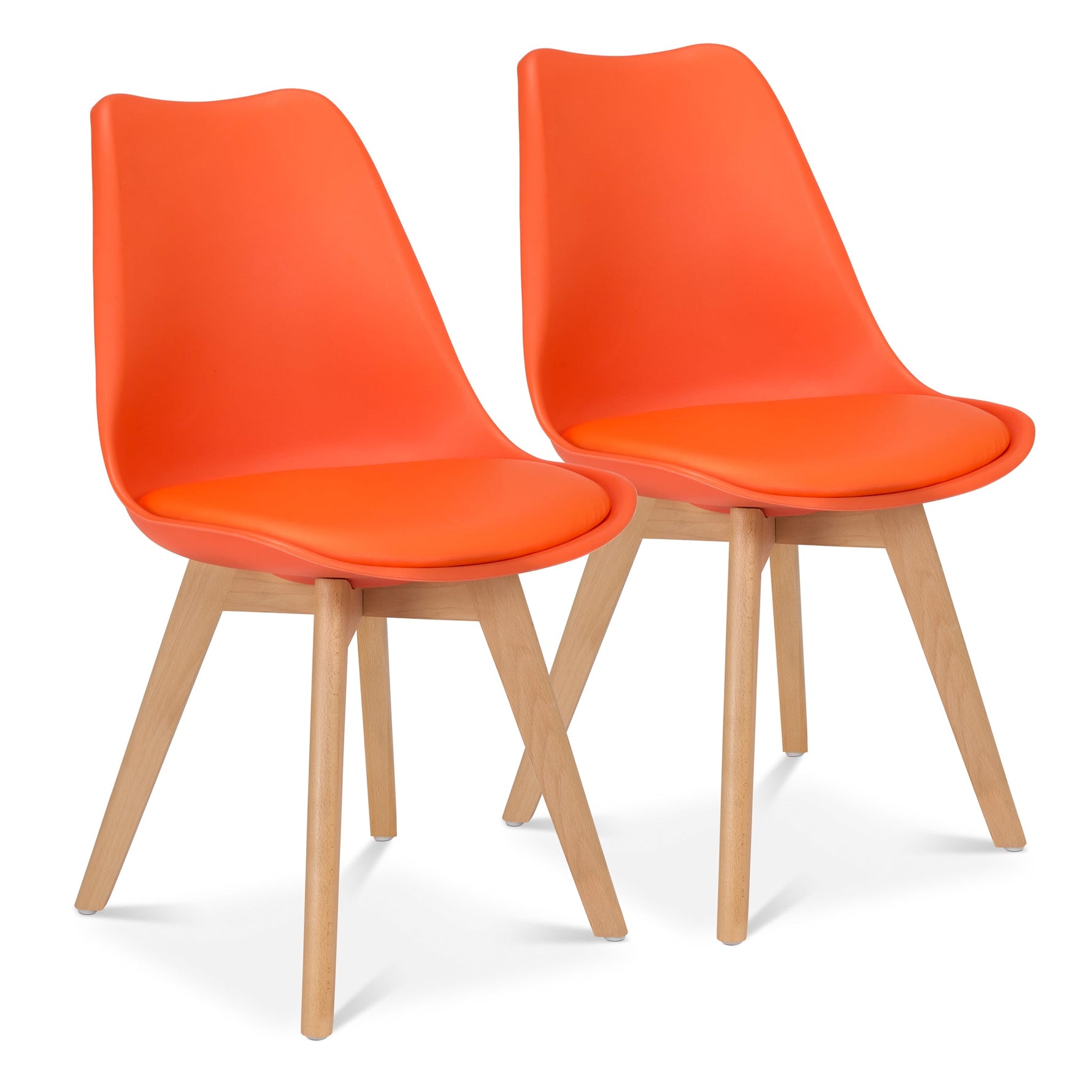 Rocco Tulip Dining Chairs - Orange - Bargainia.com - 5056536135179