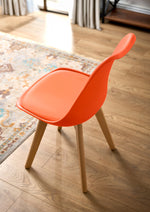 Rocco Tulip Dining Chairs - Orange - Bargainia.com - 5056536135179