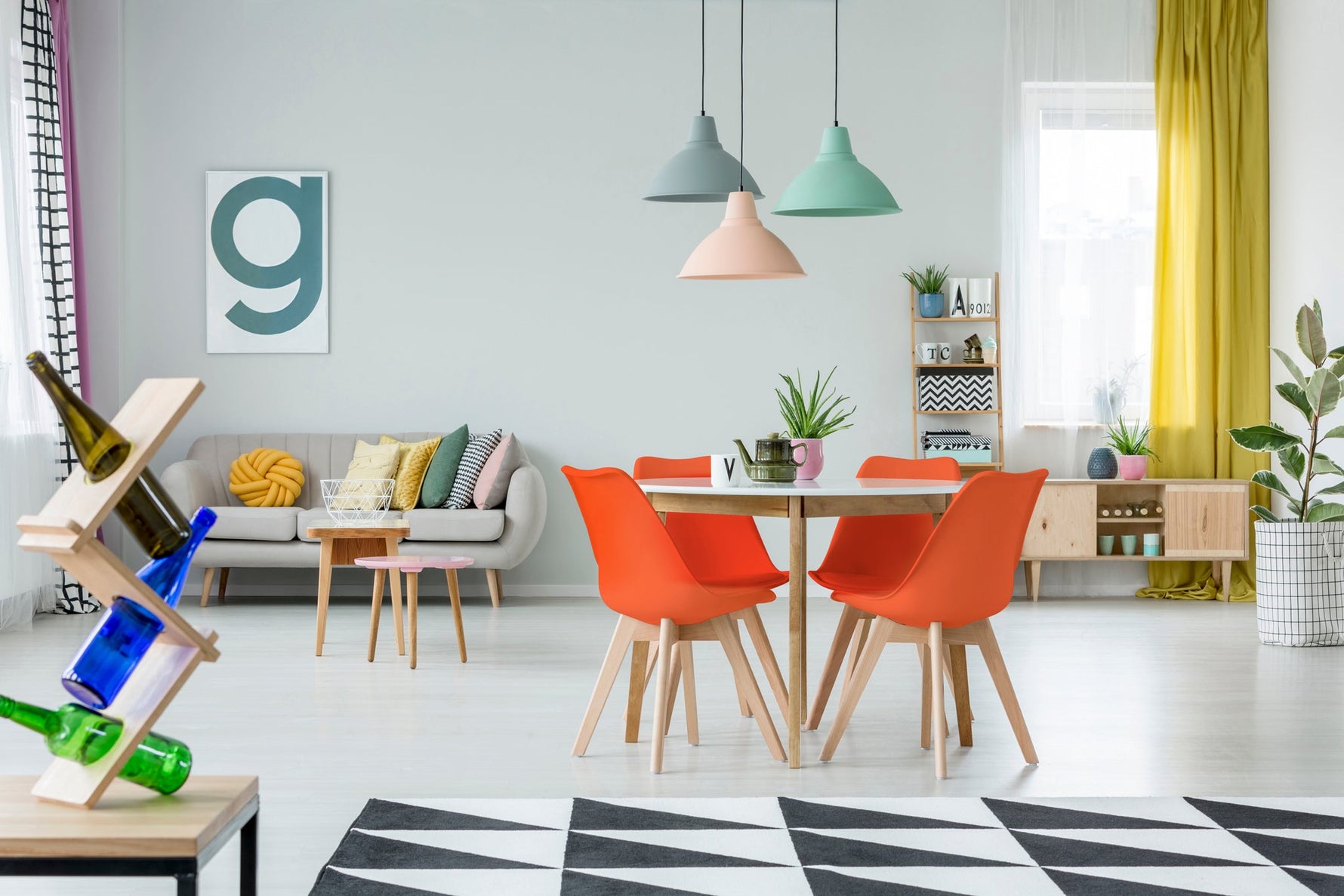 Rocco Tulip Dining Chairs - Orange - Bargainia.com - 5056536135179