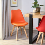 Rocco Tulip Dining Chairs - Orange - Bargainia.com - 5056536135179