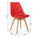 Rocco Tulip Dining Chairs - Red - Bargainia.com - 5056536103413