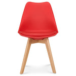 Rocco Tulip Dining Chairs - Red - Bargainia.com - 5056536135018
