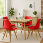 Rocco Tulip Dining Chairs - Red - Bargainia.com - 5056536135018
