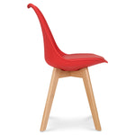 Rocco Tulip Dining Chairs - Red - Bargainia.com - 5056536135018