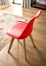 Rocco Tulip Dining Chairs - Red - Bargainia.com - 5056536135018