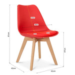 Rocco Tulip Dining Chairs - Red - Bargainia.com - 5056536135018
