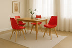 Rocco Tulip Dining Chairs - Red - Bargainia.com - 5056536135018