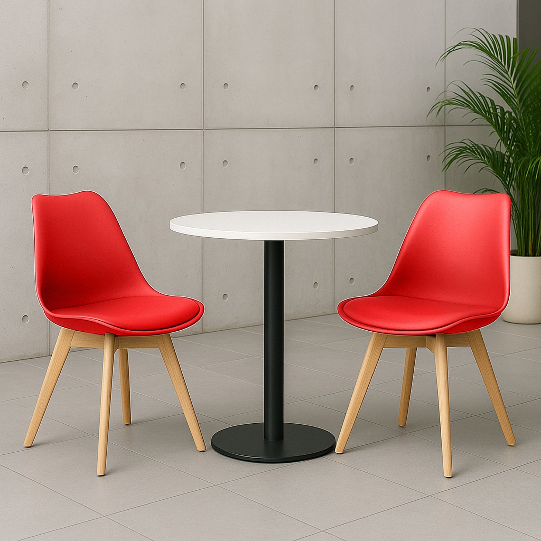 Rocco Tulip Dining Chairs - Red - Bargainia.com - 5056536135018