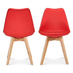 Rocco Tulip Dining Chairs - Red - Bargainia.com - 5056536135018