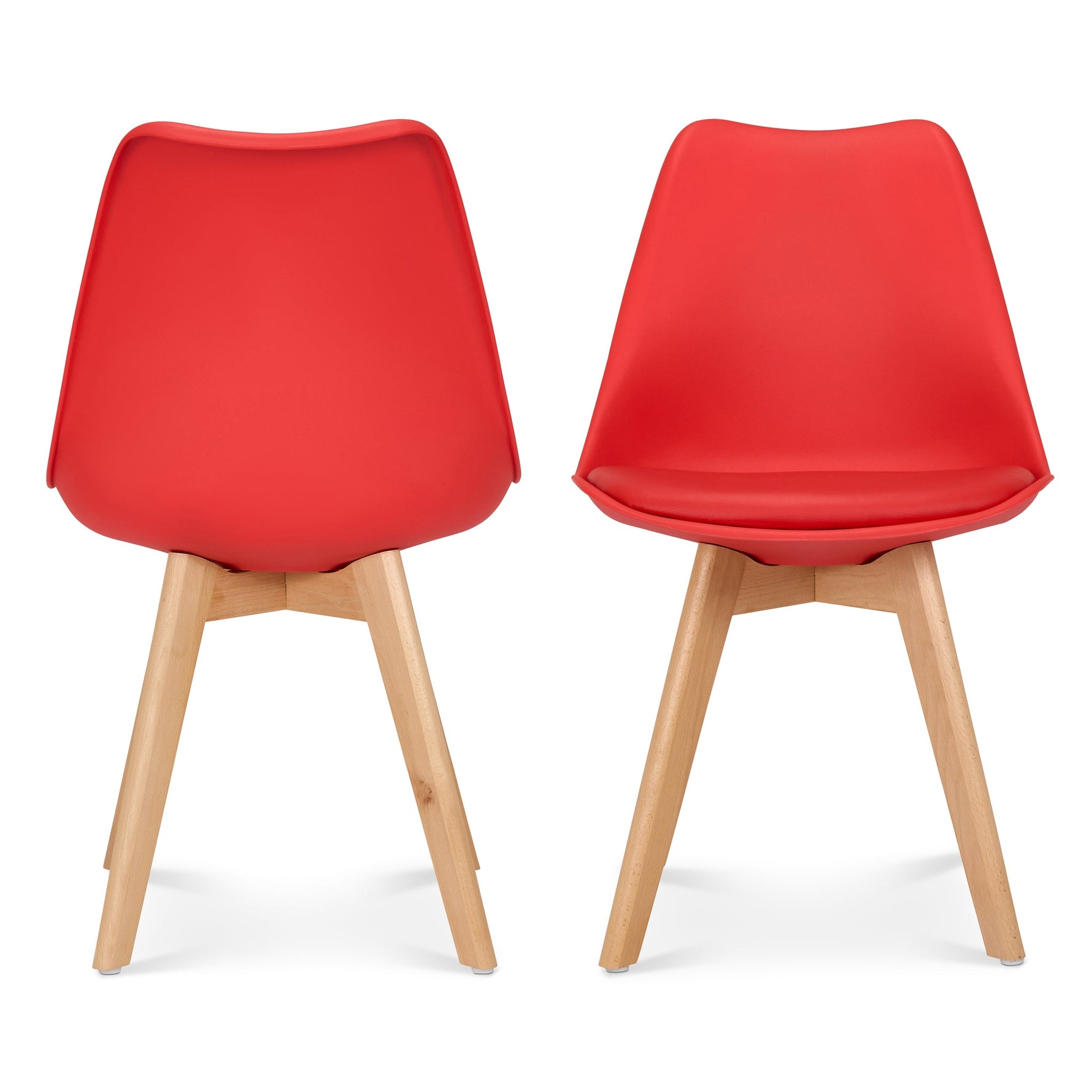Rocco Tulip Dining Chairs - Red - Bargainia.com - 5056536135018