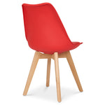 Rocco Tulip Dining Chairs - Red - Bargainia.com - 5056536135018