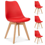 Rocco Tulip Dining Chairs - Red - Bargainia.com - 5056536135018
