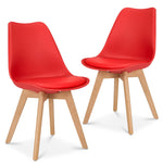 Rocco Tulip Dining Chairs - Red - Bargainia.com - 5056536135018