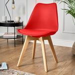 Rocco Tulip Dining Chairs - Red - Bargainia.com - 5056536135018