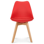 Rocco Tulip Dining Chairs - Red - Bargainia.com - 5056536135131