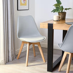 Rocco Tulip Dining Chairs - Silver - Bargainia.com - 