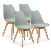 Rocco Tulip Dining Chairs - Silver Bargainia Set of 4