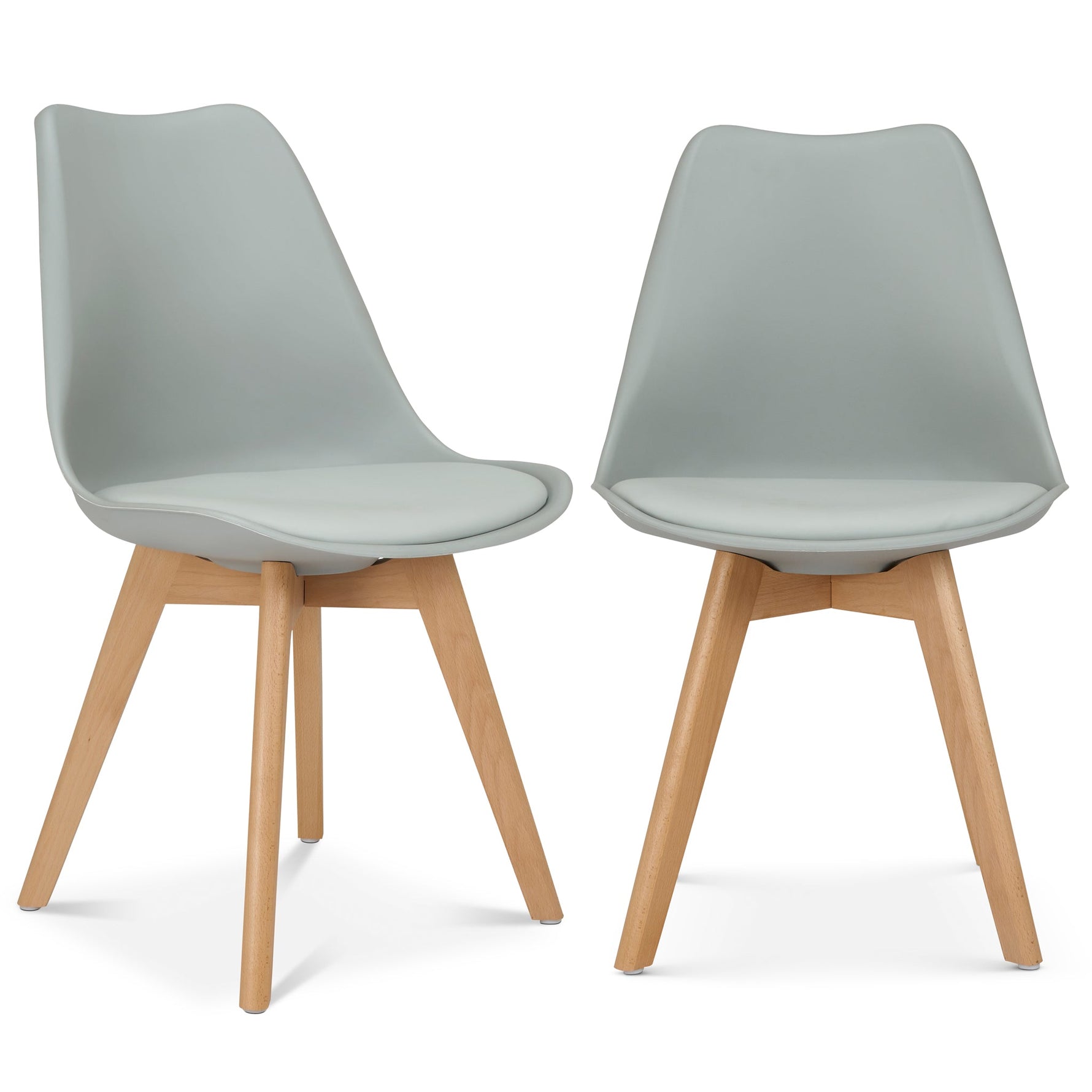 Rocco Tulip Dining Chairs - Silver - Bargainia.com - 