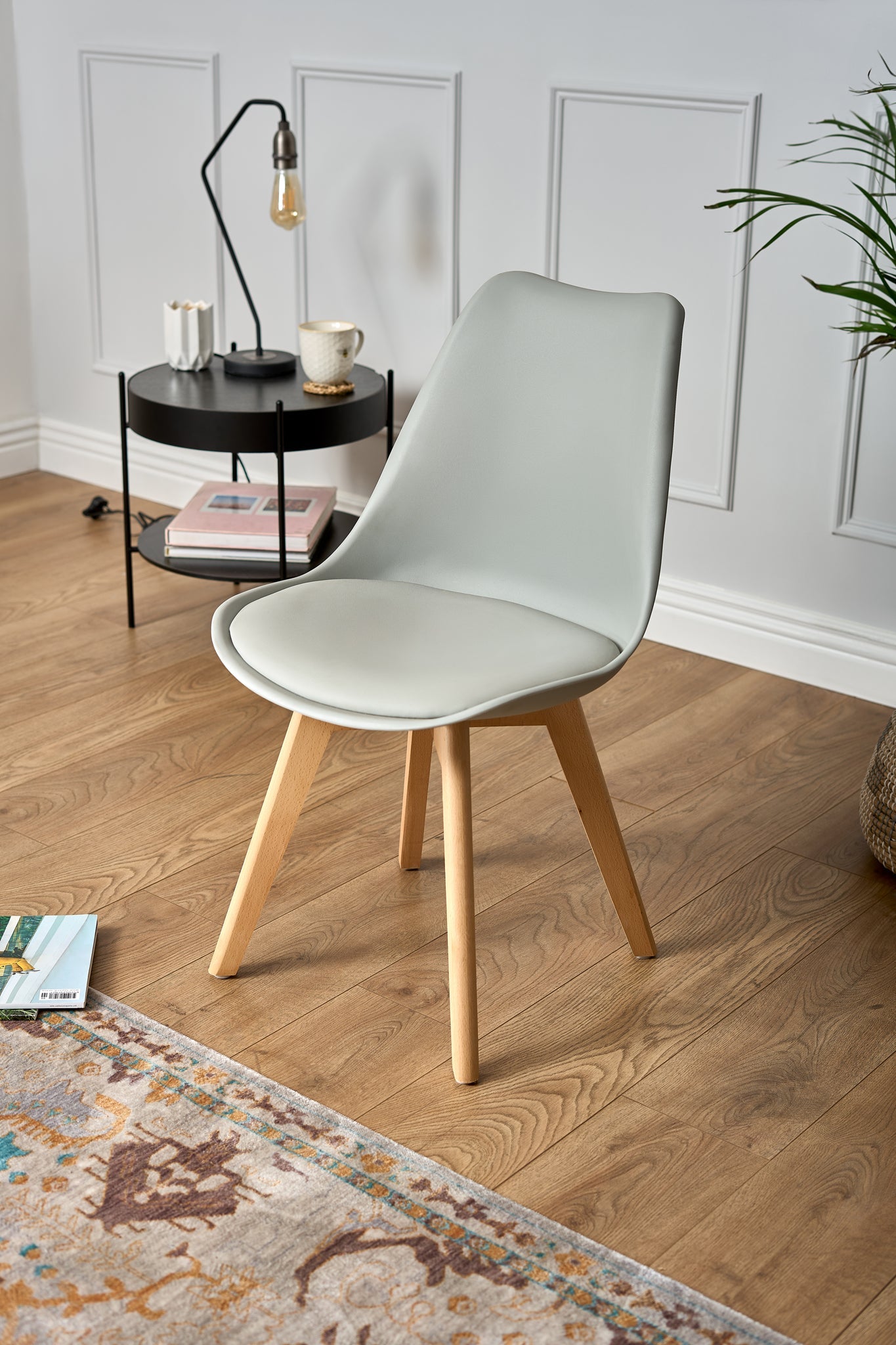 Rocco Tulip Dining Chairs - Silver Bargainia