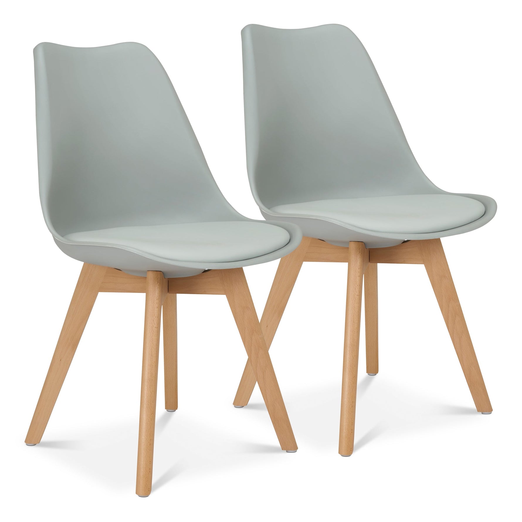 Rocco Tulip Dining Chairs - Silver - Bargainia.com - 