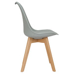 Rocco Tulip Dining Chairs - Silver - Bargainia.com - 