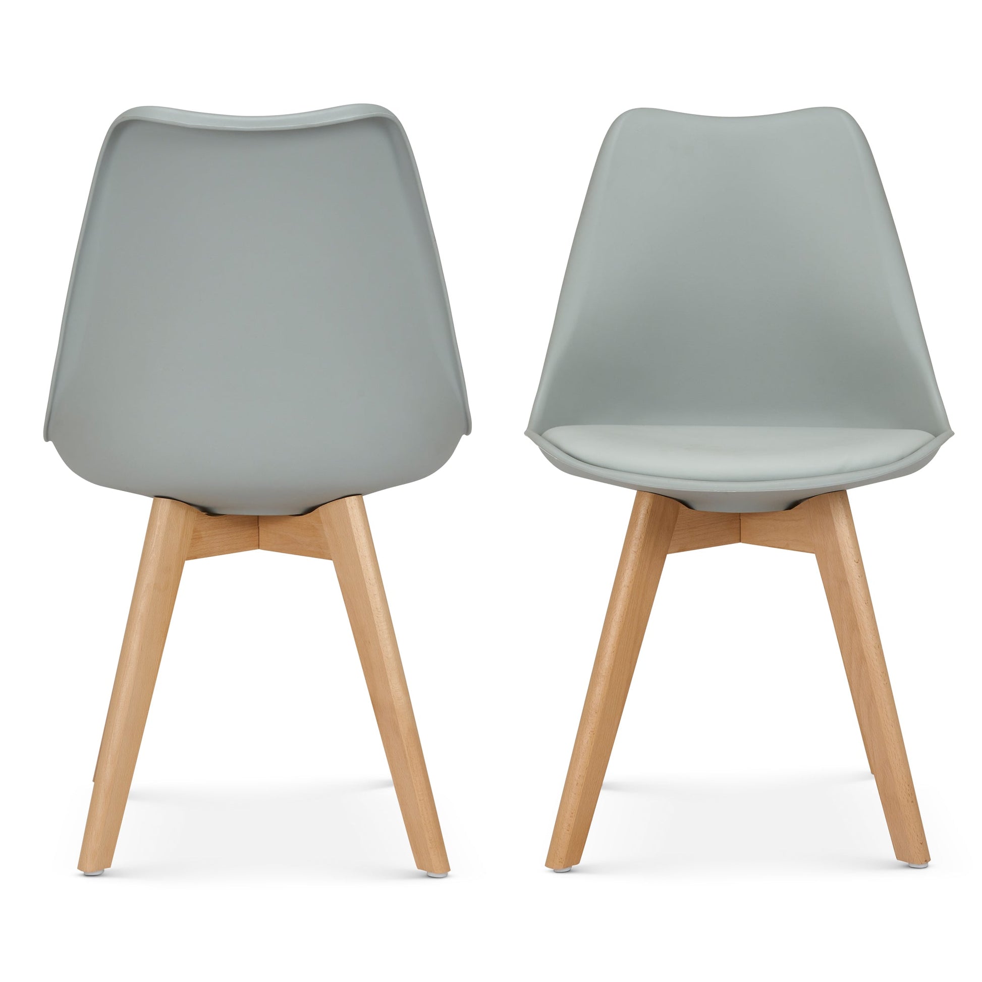 Rocco Tulip Dining Chairs - Silver Bargainia Set of 2