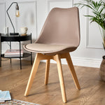 Rocco Tulip Dining Chairs - Taupe - Bargainia.com - 