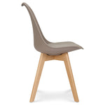 Rocco Tulip Dining Chairs - Taupe - Bargainia.com - 