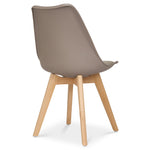 Rocco Tulip Dining Chairs - Taupe - Bargainia.com - 