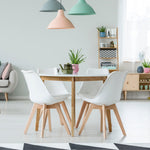 Rocco Tulip Dining Chairs - White - Bargainia.com - 