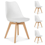 Rocco Tulip Dining Chairs - White - Bargainia.com - 