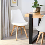 Rocco Tulip Dining Chairs - White - Bargainia.com - 