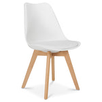 Rocco Tulip Dining Chairs - White - Bargainia.com - 