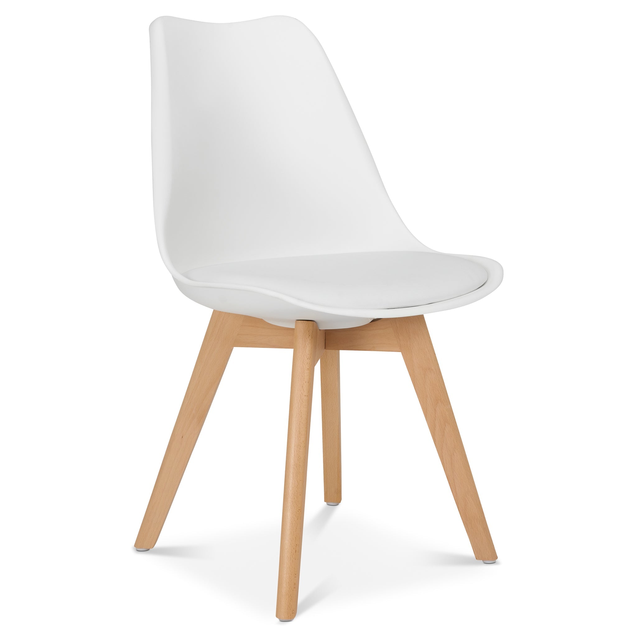 Rocco Tulip Dining Chairs - White Bargainia