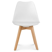 Rocco Tulip Dining Chairs - White Bargainia Single