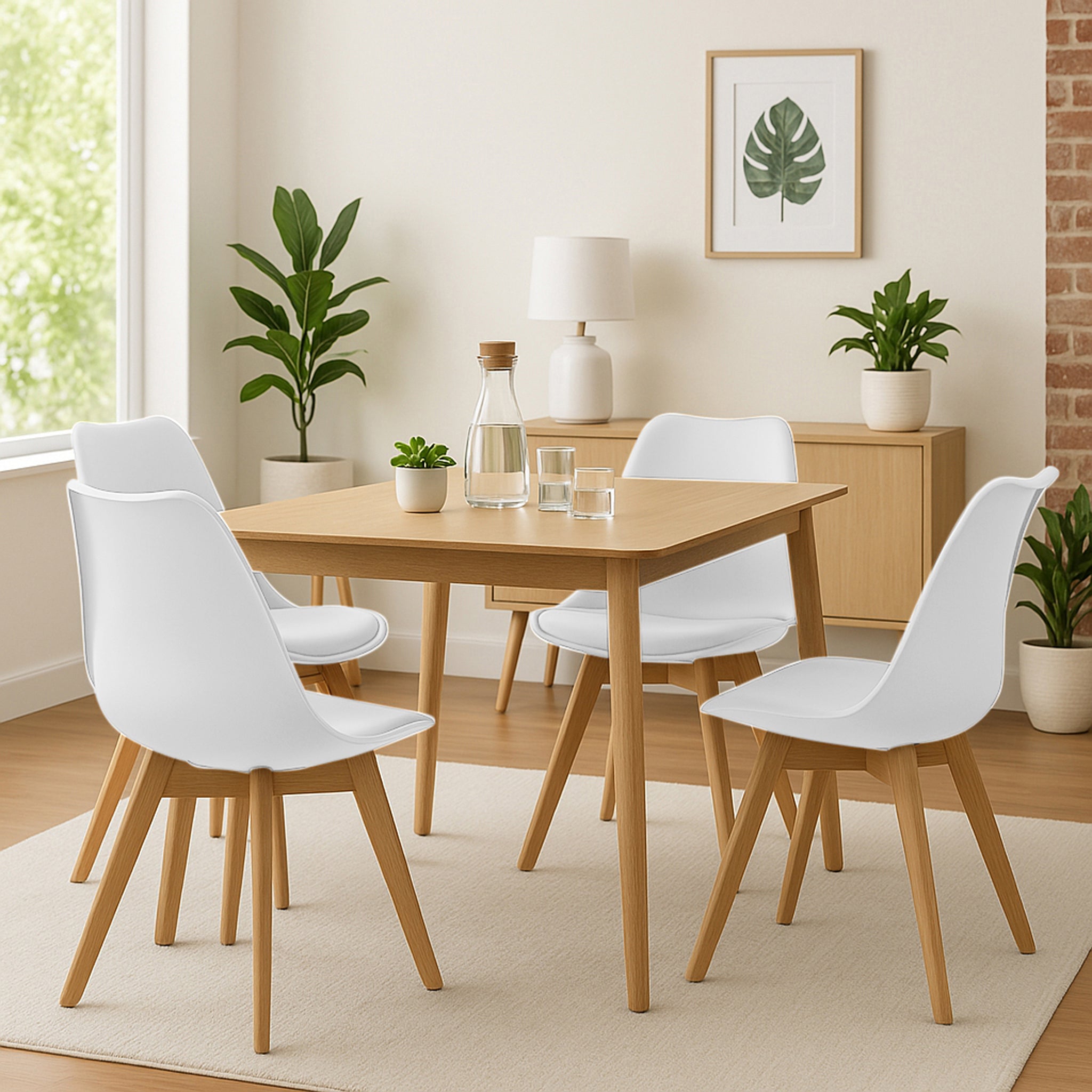 Rocco Tulip Dining Chairs - White Bargainia