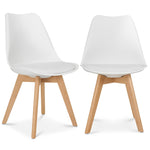 Rocco Tulip Dining Chairs - White - Bargainia.com - 