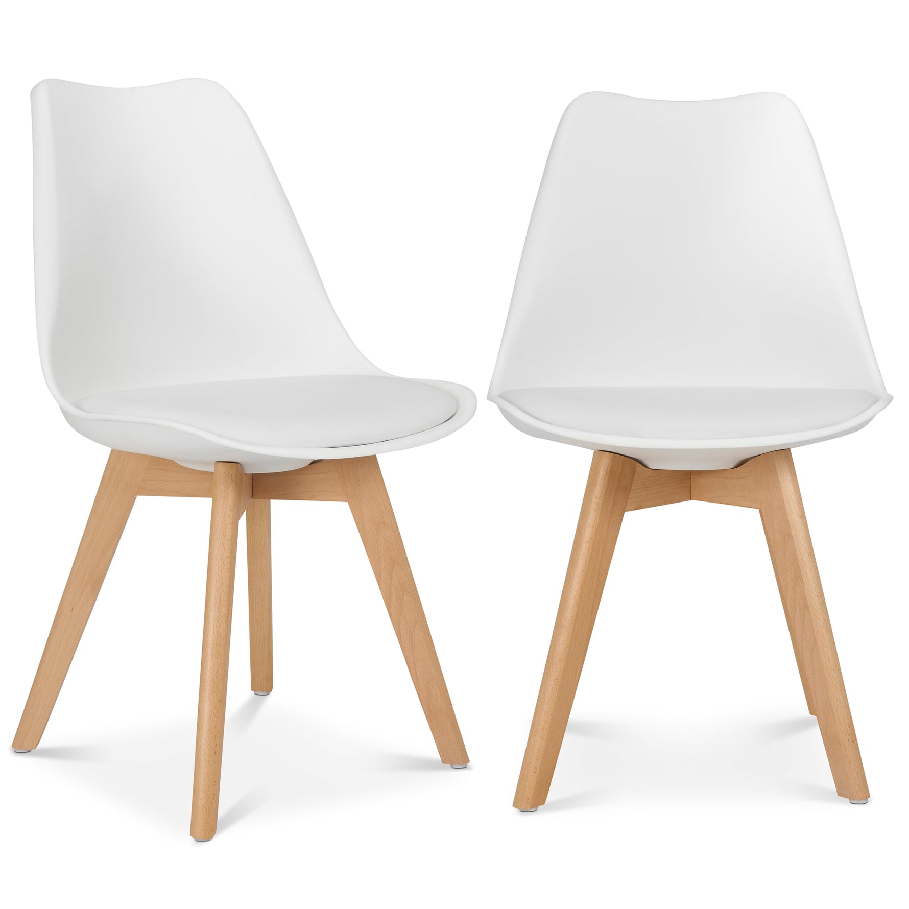 Rocco Tulip Dining Chairs - White - Bargainia.com - 