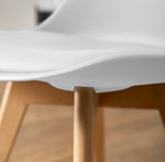 Rocco Tulip Dining Chairs - White - Bargainia.com - 