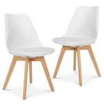 Rocco Tulip Dining Chairs - White - Bargainia.com - 