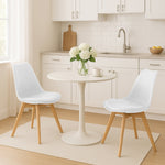 Rocco Tulip Dining Chairs - White - Bargainia.com - 